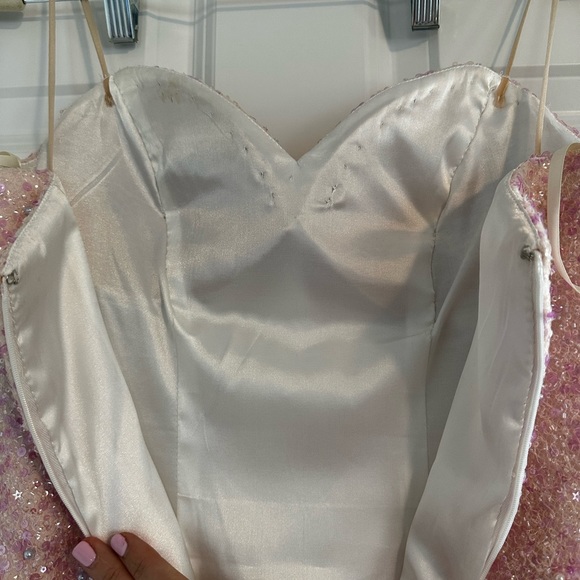 Viero Bridal Sparkly light pink dress size 2 - Picture 3 of 7